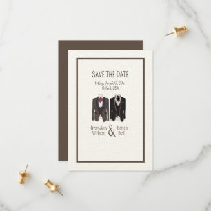 Reserve A Data Gay Casal Tuxedos Casamento Salve a Data