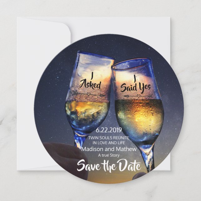 Reserve A Data Gêmeos de Chama Salve as Datas Salve a Data (Frente)