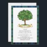 Reserve A Data Genealogia da Reunião da Família xadrez Tartan Rus<br><div class="desc">Apresentando uma árvore genealógica de cores aquáticas,  esta elegante reunião familiar de Campbell tartan xadrez Salve a modelo de Data é fácil de personalizar e está pronto para adicionar seus detalhes anuais de reunião familiar para a reunião deste ano</div>