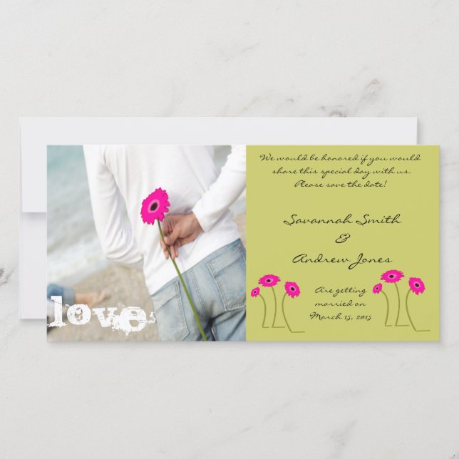 Reserve A Data Geradores de framboesa em Limão salvam a data (Frente)