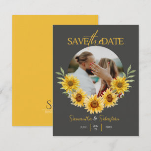 Reserve A Data Girassol Elegante Arco foto Flat Save The Date