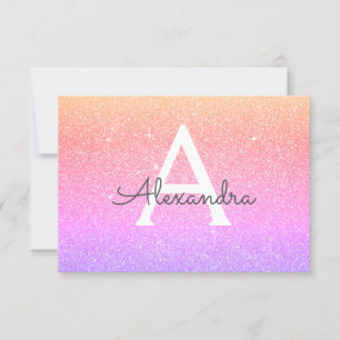 Reserve A Data Glitter 16 roxo rosado brilho doce Salvar a data