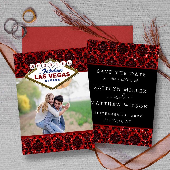 Reserve A Data Glitter Damask Las Vegas Foto Para Salvar A Data (Criador carregado)