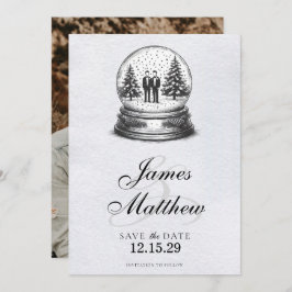 Reserve A Data Globo de Neve de Grooms