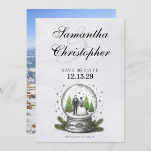 Reserve A Data Globo de Noiva e Neve do Groom