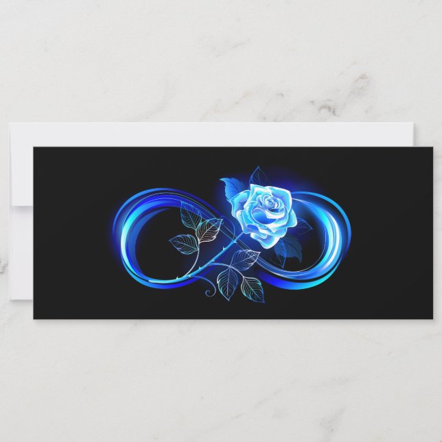 Reserve A Data Glowing infinity with blue rose (Frente)