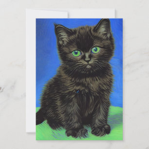 Reserve A Data Gogh Style Black Kitten