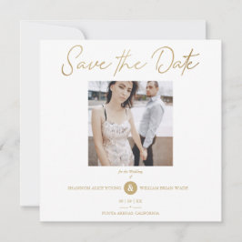 Reserve A Data Golden Effect Elegant Custom Photo Wedding