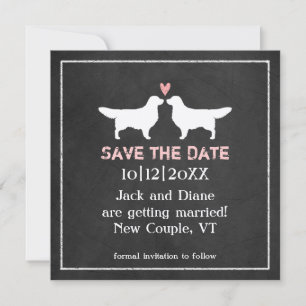 Reserve A Data Golden Retrievers Casamento Salvar a Data