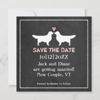 Reserve A Data Golden Retrievers Casamento Salvar a Data