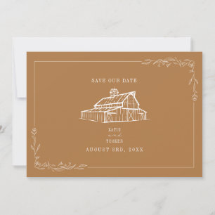 Reserve A Data Goldenrod De Casamento Rustic Barn Salva A Data