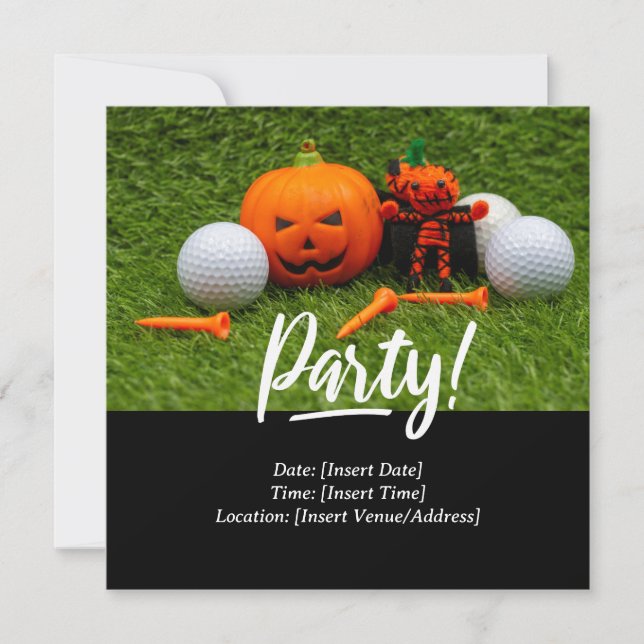 Reserve A Data Golf Halloween temático para golfista (Frente)