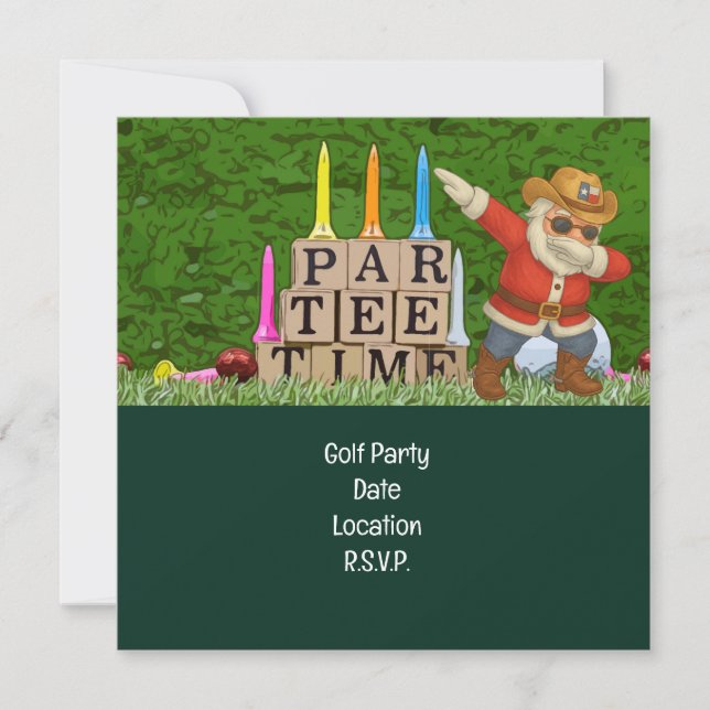 Reserve A Data Golf Par Tee Festa Santa Claus Dabbing (Frente)