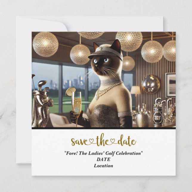 Reserve A Data Golf Par tee Woman, festa de golfe (Frente)