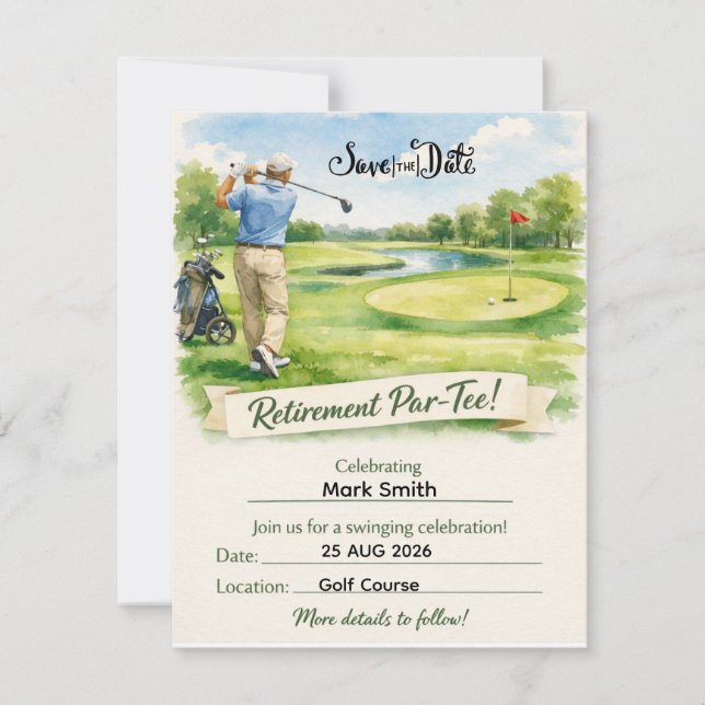 Reserve A Data Golf Retirement Party for golfer  (Frente)