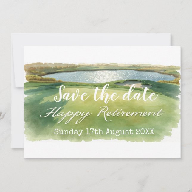 Reserve A Data Golf Salve a data Golf, festa de aposentadoria em  (Frente)