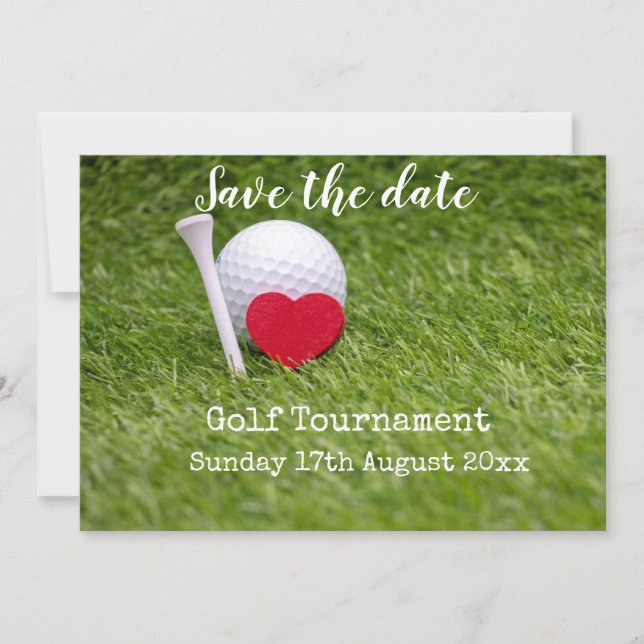 Reserve A Data Golf Salve a data para casamento de torneio de gol (Frente)
