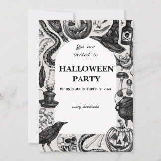 Reserve A Data Gothic Halloween Invite