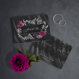 Reserve A Data Gótica Hallowding Skeletal Lace Burgundy ID866