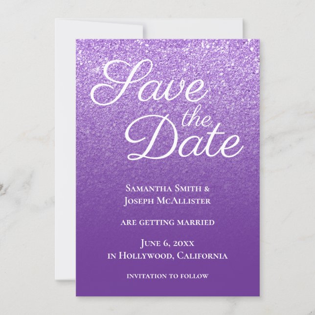 Reserve A Data Gradiente Moderno Roxo Real (Frente)