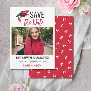 Reserve A Data Graduação de Arco Vermelho Girly e Boné