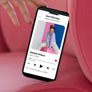 Reserve A Data Graduação de Foto do Player de Música Moderno