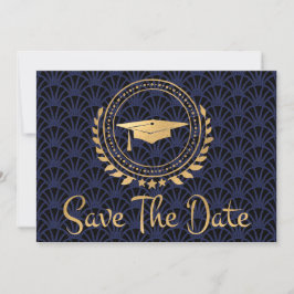 Reserve A Data Graduação Salvar A Data Dourada Formando Boné Deco