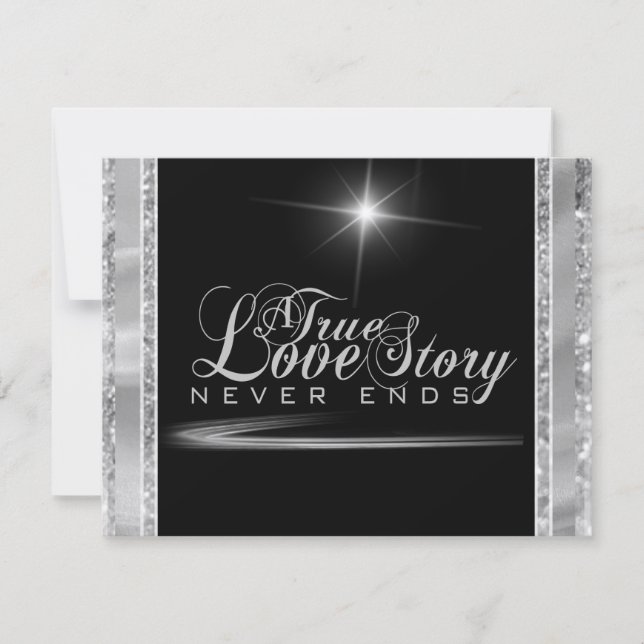 Reserve A Data Gravação Preta Salvar a Data (Frente)