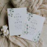 Reserve A Data Green Leaf Elegance Wedding<br><div class="desc">Casamento de Legança de Folha Verde Salve a Data Ver coleção correspondente em Niche e Nest Store</div>