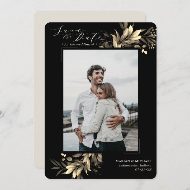 Reserve A Data Greenerescência desbotada para trás e Casamento de (Frente/Verso)