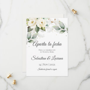 Reserve A Data Greenery Eucalyptus Wedding Save the Date