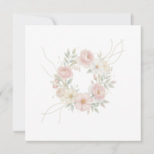 Reserve A Data Grinalda Floral Pastel Rosa Elegante Design Botâni