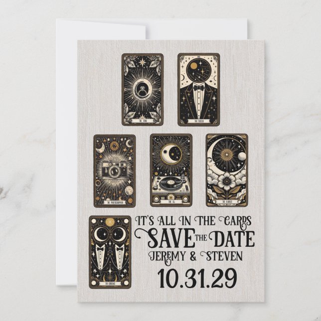Reserve A Data Grooms Wedding Tarot (Frente)