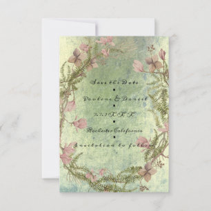 Reserve A Data Guardar A Data Da Algodão Floral Azul Cor-De-Rosa 