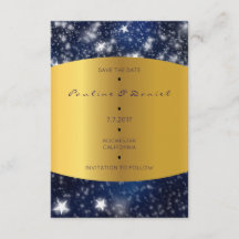 Guardar A Data Das Estrelas Noturnas Do Céu Dourad