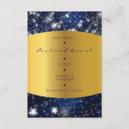 Reserve A Data Guardar A Data Das Estrelas Noturnas Do Céu Dourad