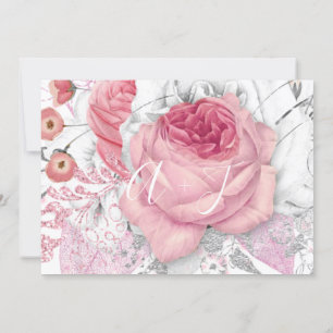 Reserve A Data Guardar A Data De Casamento Da Noiva Rosa Monogram