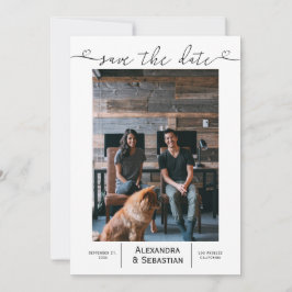 Reserve A Data Guardar A Data Do Casamento Branco Preto Personali