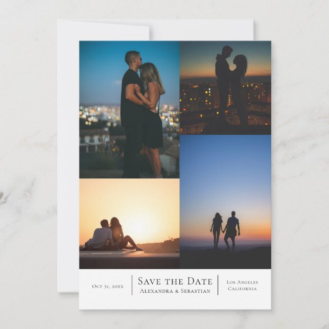 Reserve A Data Guardar O Casamento De Colagem De Data Personaliza (Frente)