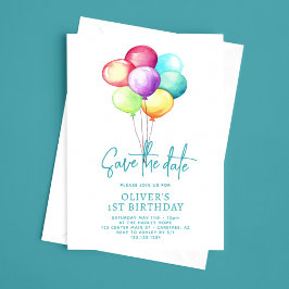 Reserve A Data Guardar O primeiro aniversario Dos Balões De Data
