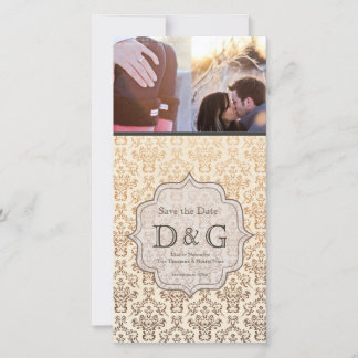 Reserve A Data Guarde a data Dourada Vanilla Damask Fillagree Car