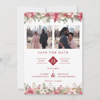 Reserve A Data Guirlanda de Natal Clássica Sazonal Casamento TLW2