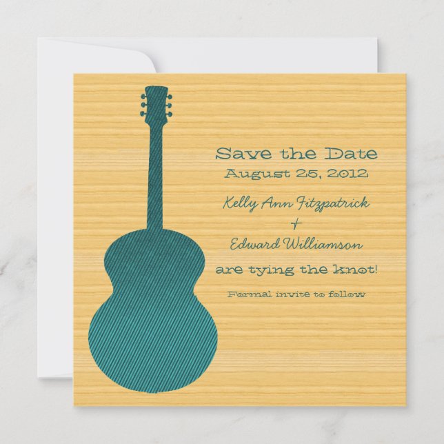 Reserve A Data Guitarra Teal Country Salve a Data Convide (Frente)
