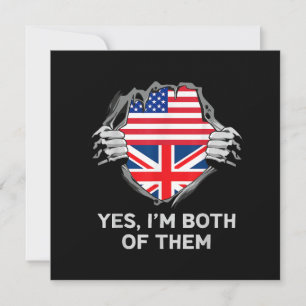 Reserve A Data Half American Half British USA England Flag Mens W