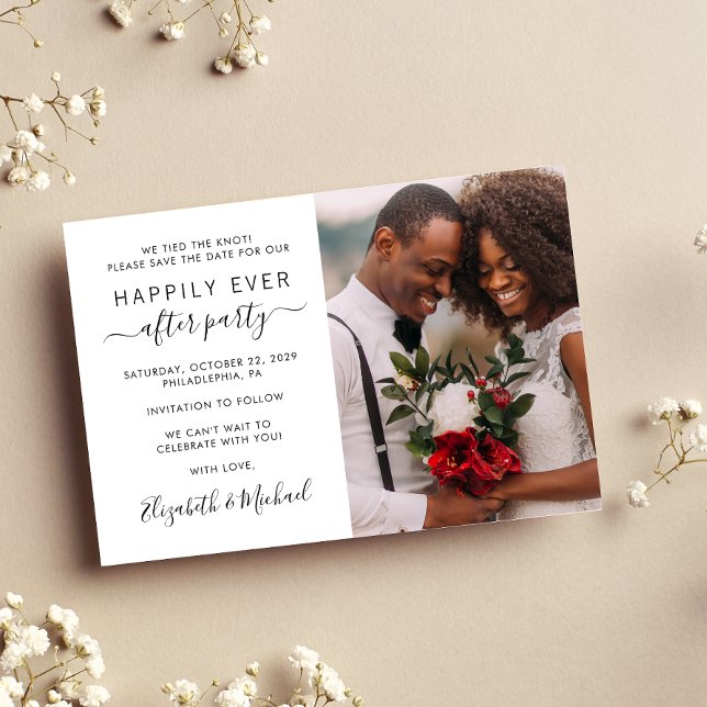 Reserve A Data Happily Ever After Party Photo Wedding Reception (Criador carregado)