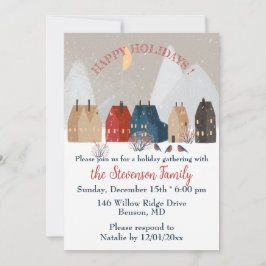 Reserve A Data  Happy Holidays Country Primitive Village Invite  
