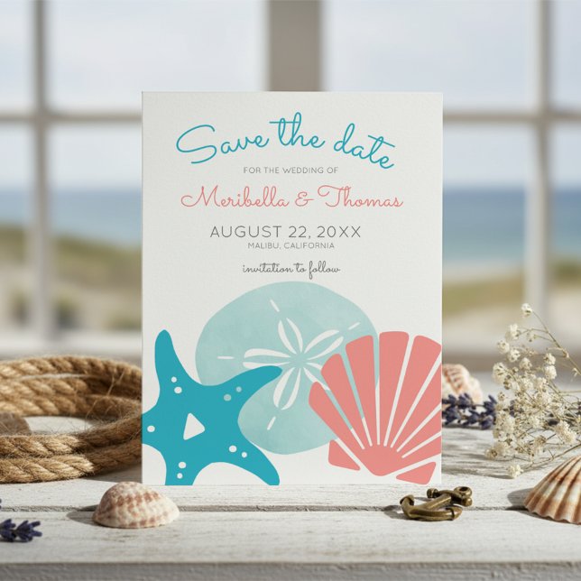 Reserve A Data Happy Seashore | Casamento de Seashell de Praia Ná (Criador carregado)