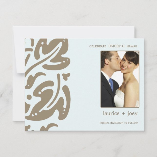 Reserve A Data Havaí - Salve a data - Azul (Frente)