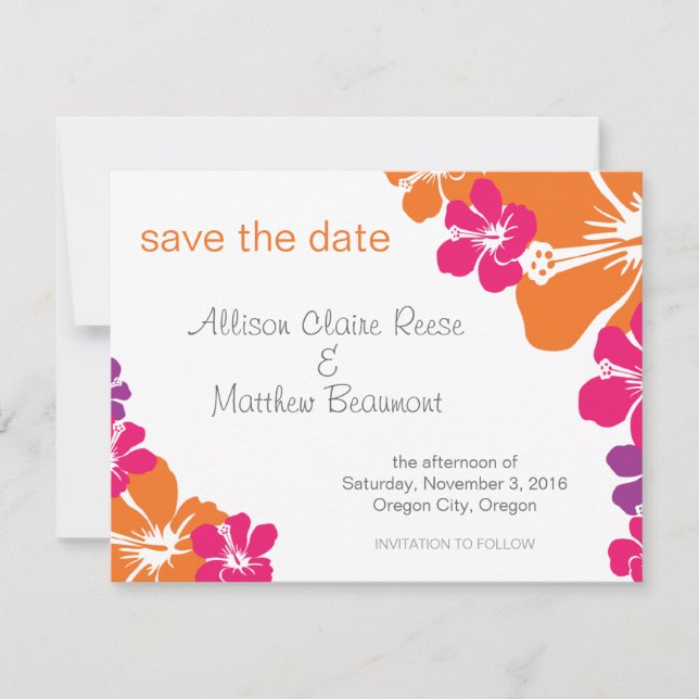 Reserve A Data Havaiano Salve a Data (Frente)