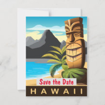 Hawaii Praia Tiki Vintage